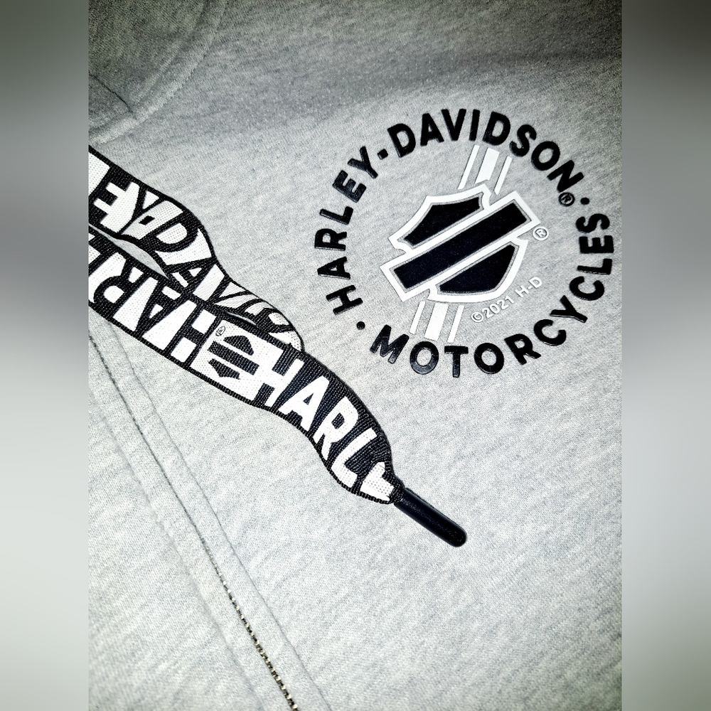 Harley Davidson women's zip up heather gray hoodie size 3XL